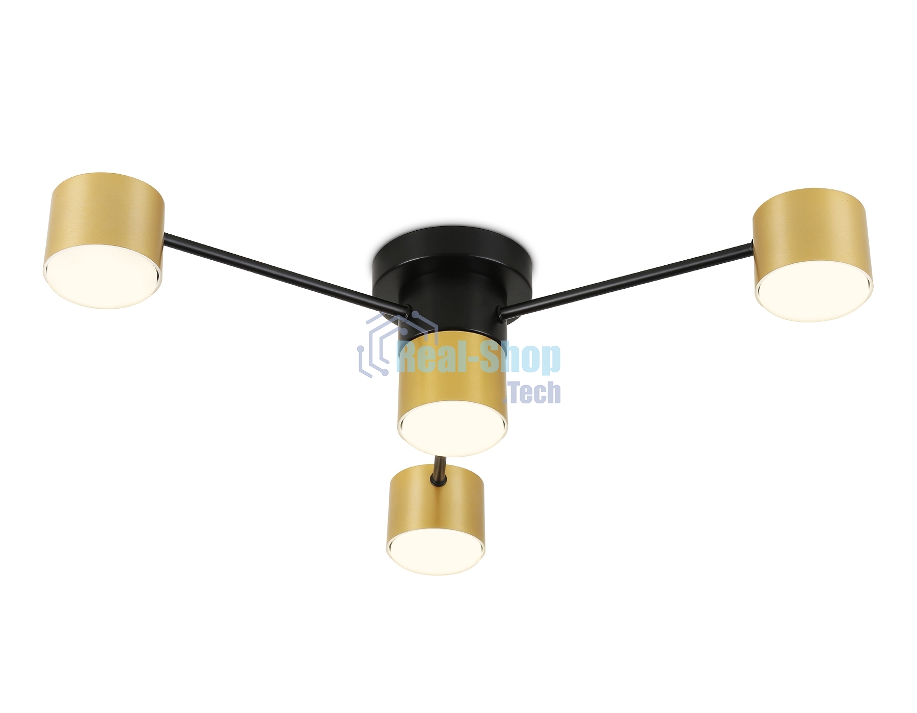 Потолочный светильник Ambrella light FL51722/4 BK/GD черный/золото GX53/4 max 12W 645*135