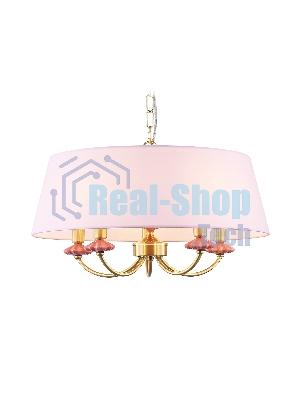 Люстра Ambrella light LH75021/5 GD/PI золото/розовый E14/5 max 40W D550*730