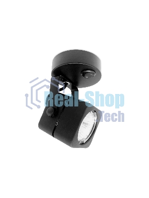 Накладной поворотный светильник с выключателем TA110 BK черный GU10 D80*130*D60