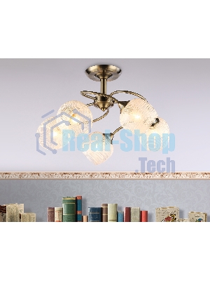 Светильник Ambrella light TR3199/5 SB/CL/FR бронза/прозрачный/белый матовый E27/5 max 40W D600*485