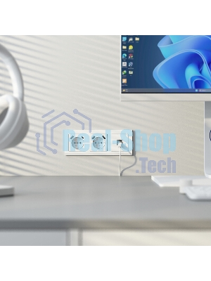 Розетка Ethernet RJ-45 cat. 6A экранированная (белый матовый)