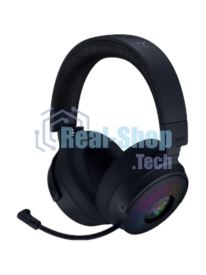 Гарнитура Razer Kraken V4 Pro чёрный, беспроводная + проводная, радиоканал, до 45 ч, подсветка