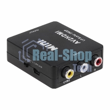 Конвертер Rexant 3 RCA на HDMI пластик, черный
