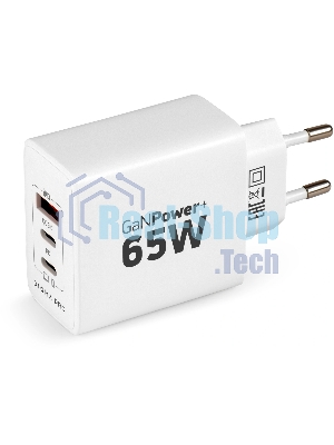 Сетевое зарядное устройство Digma Pro DPW6B 65W 3.25A (PD+QC) 2хUSB-C/USB-A универсальное белый (DPW6B5GX12WH)