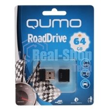 Флешка USB 2.0 QUMO 64Gb, NANO QM64GUD-NANO-B черный