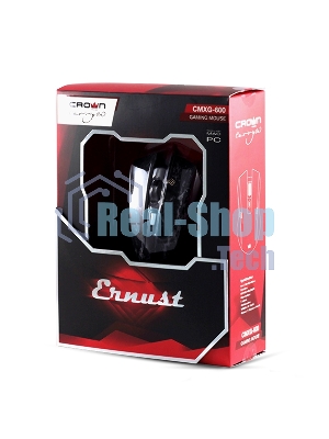 Мышь проводная Crown Gaming CMXG-600 черный, 2200 dpi, USB, кнопки - 6