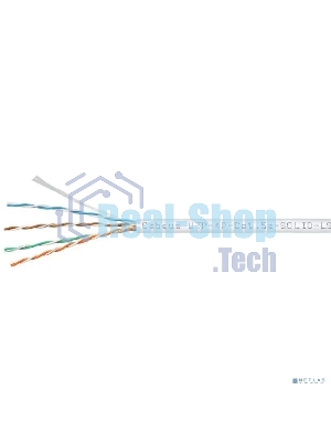 Кабель витая пара UTP (U/UTP) Cabeus UTP-4P-Cat.5e-SOLID-LSZH-WH cat.5e, 4 пары (24 AWG), одножильный, белый, LSZH, нг(А)-HF, (305 м)