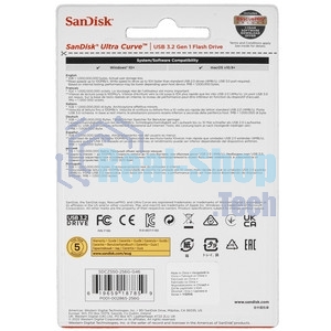 Флешка USB 256Gb SanDisk CZ550 Ultra Curve, USB 3.2 Blue