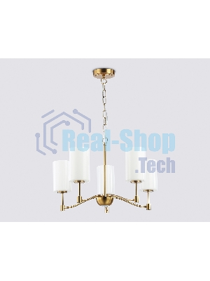 Люстра Ambrella light LH56051/5 BS/FR латунь/белый матовый E14*5 max 40W D590*950