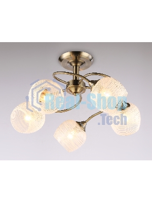 Светильник Ambrella light TR3199/5 SB/CL/FR бронза/прозрачный/белый матовый E27/5 max 40W D600*485