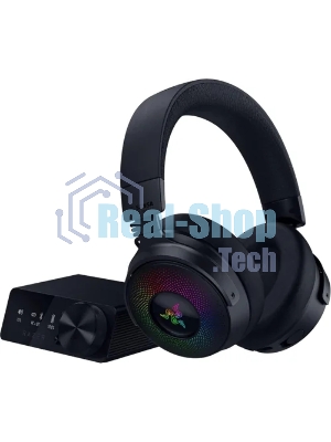 Гарнитура Razer Kraken V4 Pro чёрный, беспроводная + проводная, радиоканал, до 45 ч, подсветка