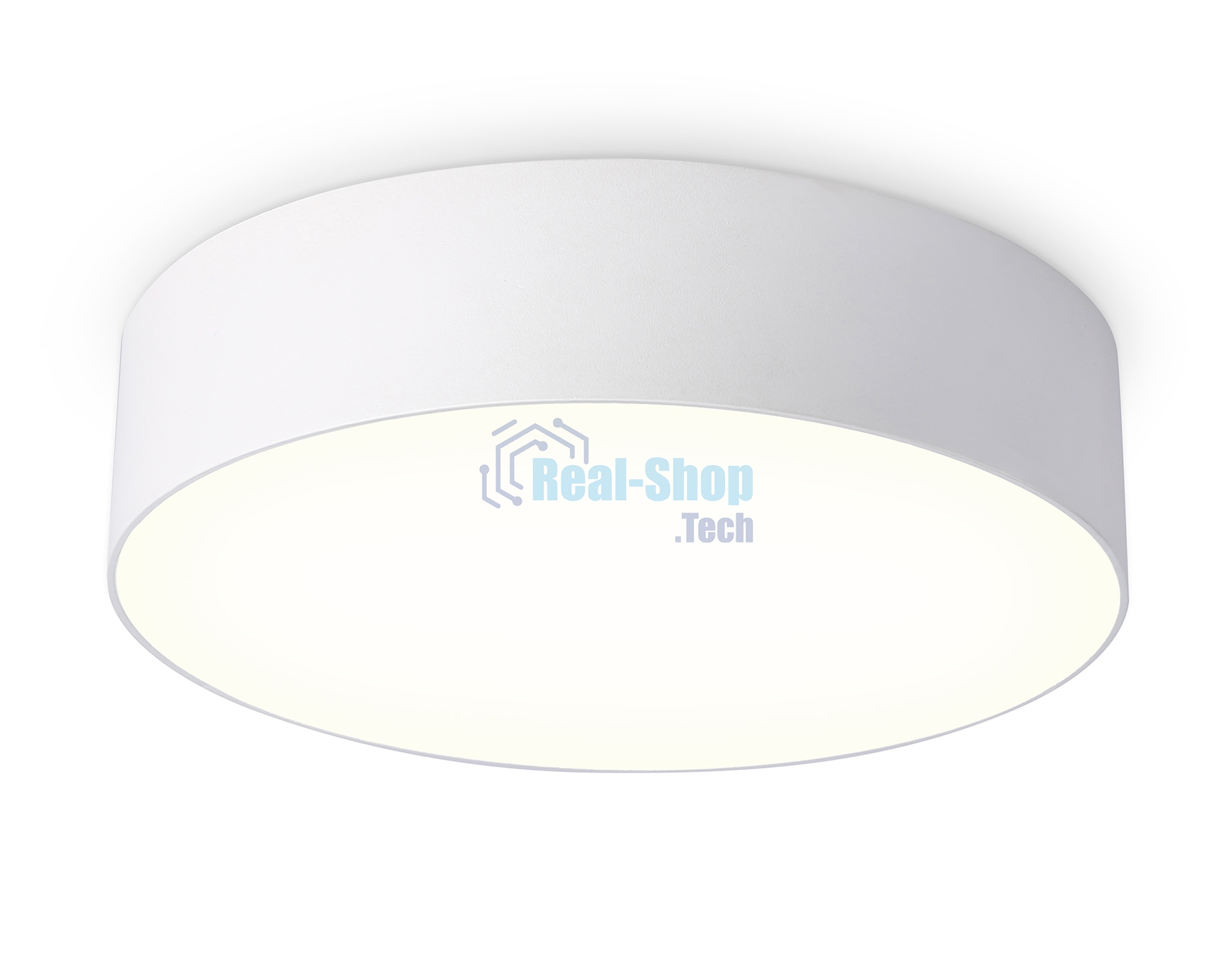Потолочный светодиодный светильник Ambrella light FV5519 WH белый LED 26W 3000K D220*58 (Без ПДУ)