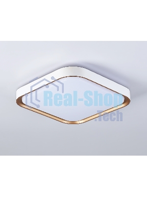 Потолочный светодиодный светильник Ambrella light FZ1253 WH/GD белый/золото 18W 5000K 250*250*60 (Без ПДУ)