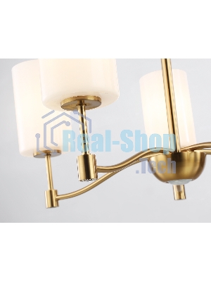 Люстра Ambrella light LH56051/5 BS/FR латунь/белый матовый E14*5 max 40W D590*950