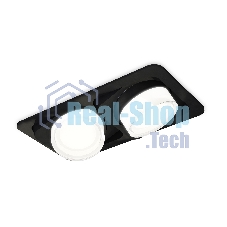 Комплект встраиваемого светильника Ambrella light XC7664083 SBK/FR/CL черный песок/белый матовый/прозрачный MR16 GU5.3 (C7664, N7160)