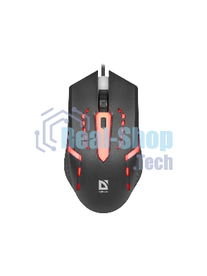 Мышь проводная Defender Hit MB-601 черный, 1200 dpi, USB, кнопки - 4