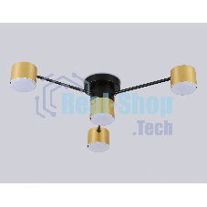 Потолочный светильник Ambrella light FL51722/4 BK/GD черный/золото GX53/4 max 12W 645*135