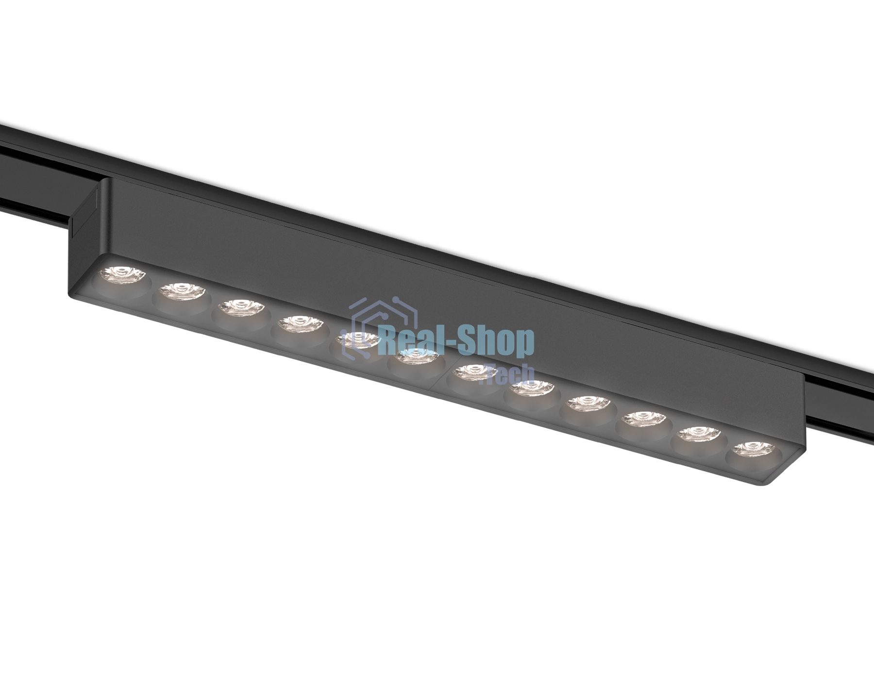 Светильник трековый светодиодный GV1409 BK черный IP20 12W 4200K 48V 24° 230*26*24
