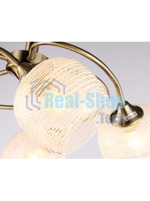 Светильник Ambrella light TR3199/5 SB/CL/FR бронза/прозрачный/белый матовый E27/5 max 40W D600*485