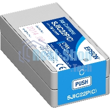 Картридж струйный SJIC22P голубой для Epson C3500
