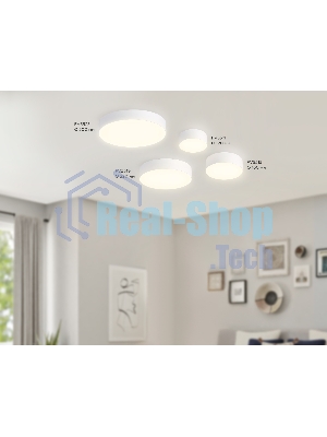 Потолочный светодиодный светильник Ambrella light FV5519 WH белый LED 26W 3000K D220*58 (Без ПДУ)