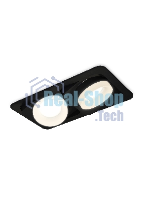 Комплект встраиваемого светильника Ambrella light XC7664084 SBK/FR черный песок/белый матовый MR16 GU5.3 (C7664, N7165)