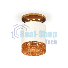Светильник Ambrella Light XS7401123 SWH/PYG/CF белый песок/золото желтое полированное/кофе MR16 GU5.3 (N7929, C7401, N7195)