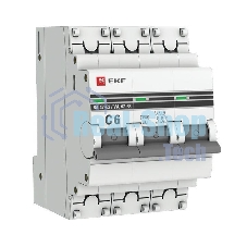 Выключатель автоматический EKF mcb4763-3-06C-pro 3P 6А (C) 4,5kA ВА 47-63 EKF PROxima