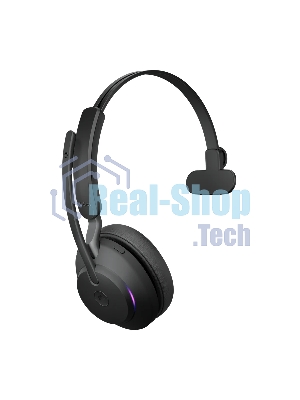 Гарнитура Jabra Evolve2 65 MS Mono чёрный, беспроводная + проводная, Bluetooth, до 35 ч, подсветка
