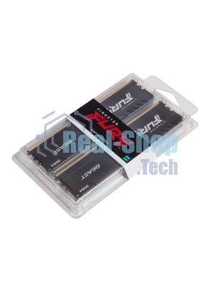 Оперативная память Kingston Fury Beast, DDR4, 32GB (2x16GB), 3600MHz, CL18, DIMM, с радиатором, черный