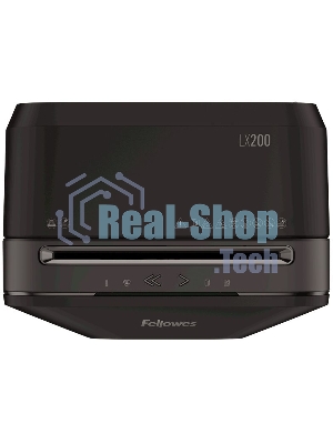 Шредер Fellowes PowerShred LX200 черный (секр.P-4)/перекрестный/12лист./22лтр./скрепки/скобы/пл.карты