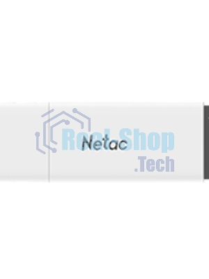 Флешка USB Netac U185 128Gb <NT03U185N-128G-20WH>, USB 2.0, с колпачком, пластиковая белая