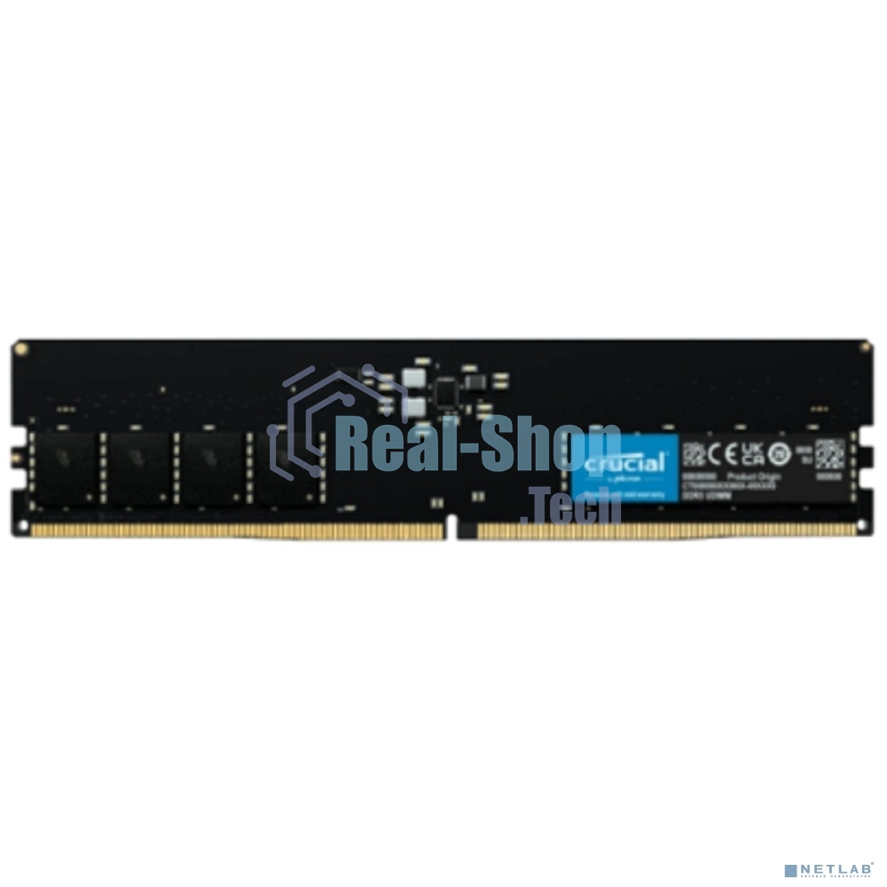 Оперативная память Crucial, DDR5, 32Gb (1x32Gb), 5600MHz, CL46, DIMM
