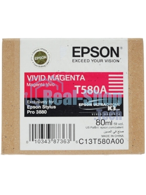 Картридж струйный Epson T580A (C13T580A00) пурпурный (80 мл) для Epson Stylus Pro-3880