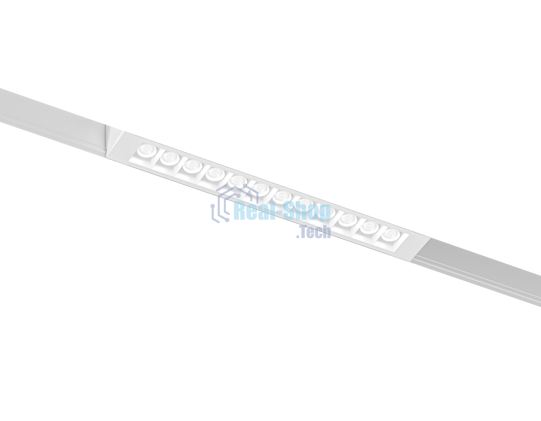 Трековый линейный светильник Ambrella light GL8070 WH белый IP20 9W 3000-6000K 220V 24° 220*25*41
