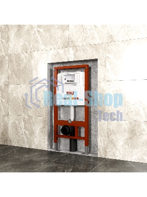 Комплект BAU 6 в 1: инсталляция BAU PRO, унитаз подвесной безободковый Bau Dream 49,5х36, сиденье дюропласт микролифт, клавиша BAU Stil, бронза