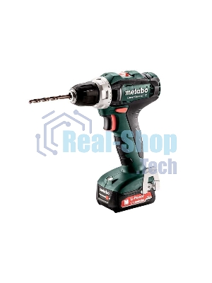 Дрель-шуруповерт Metabo PowerMaxx BS 12 6010365000, 12 В, 2 Ач, 40 Нм, щеточный