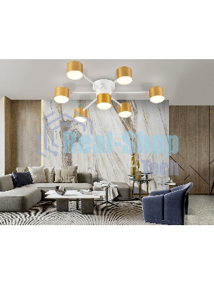 Потолочный светильник Ambrella light FL51725/7 WH/GD белый/золото GX53/7 max 12W 645*135