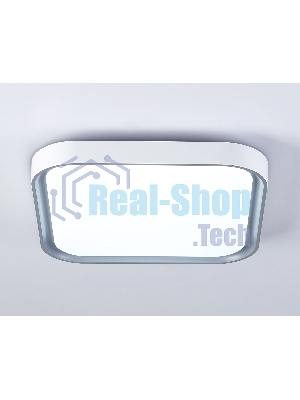 Потолочный светодиодный светильник Ambrella light FZ1256 WH/GR белый/серый 27W 5000K 350*350*60 (Без ПДУ)
