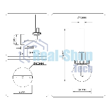Светильник Ambrella light LH53128 GD/WH/GB золото/белый/серо-синий 2W 3000K 100*190*290