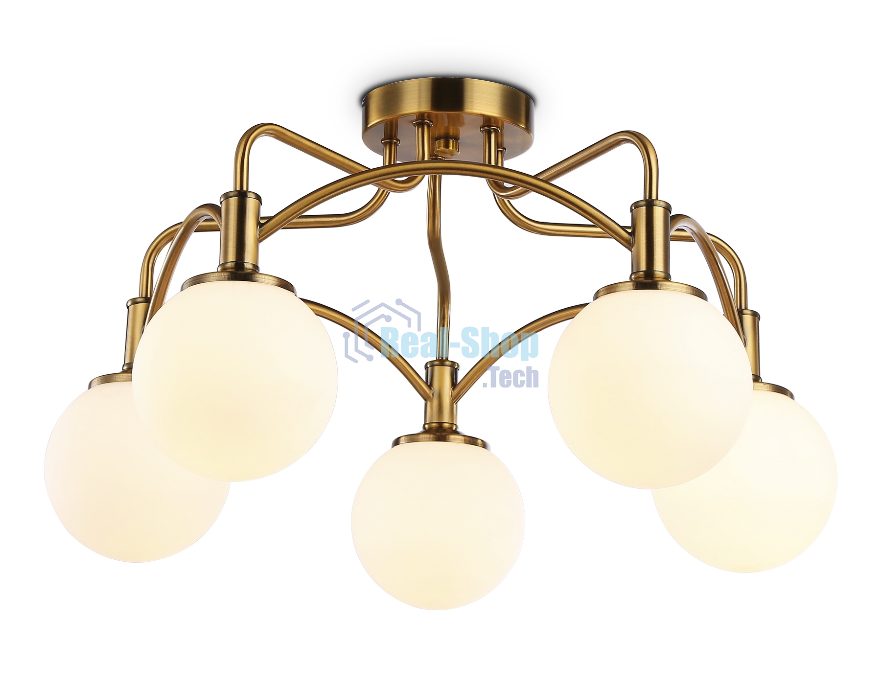 Светильник Ambrella light TR3212/5 GD/FR золото/белый матовый  E27*5 max 40W D560*302