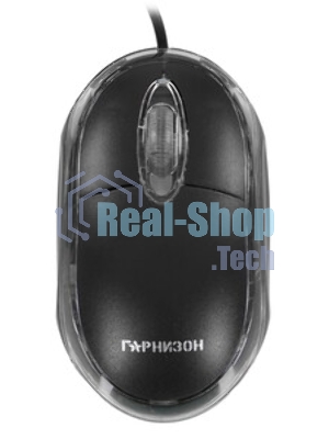 Мышь проводная Гарнизон GM-100 черный, 1000 dpi, USB, кнопки - 3