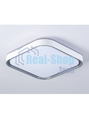Потолочный светодиодный светильник Ambrella light FZ1256 WH/GR белый/серый 27W 5000K 350*350*60 (Без ПДУ)