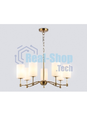 Люстра Ambrella light LH56053/7 BS/FR латунь/белый матовый E14*7 max 40W D680*950
