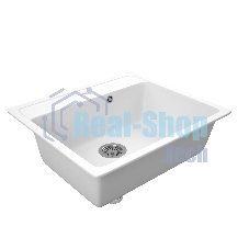 Мойка для кухни BAU Stil White snow 56х50, выпуск с сифоном в комплекте, белый снег