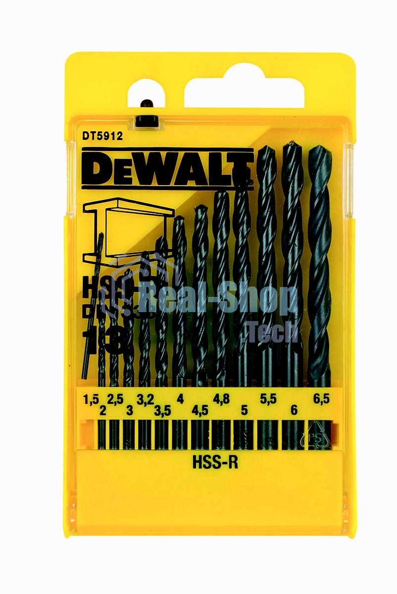 Набор сверл DeWALT DT5912-QZ по металлу HSS-R (13шт.) в пластиковой кассете