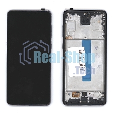 Дисплей (модуль) для Samsung Galaxy A73 SM-A736B в сборе с тачскрином и рамкой OLED small size серый