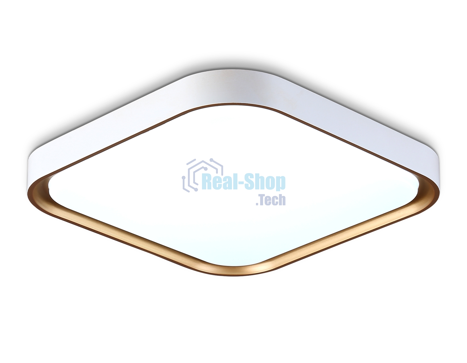 Потолочный светодиодный светильник Ambrella light FZ1259 WH/GD белый/золото 27W 5000K 350*350*60 (Без ПДУ)