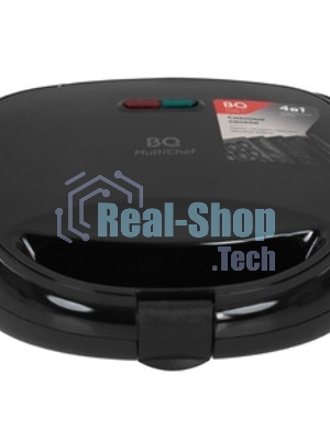 Вафельница BQ ST2001 черный, 4 in 1. MultiChef, 800 Вт, многофункциональный прибор 4 в 1, 4 пары панелей в комплекте: гриль, венские вафли, сэндвич, орешки, антипригарное покрытие панелей Non-Stick PRO, равномерный нагрев, вертикальное хранение, отсек для хранения шнура, 2 индикатора работы: нагрева и питания, диапазон температур нагрева: 230 °С, ненагревающаяся ручка, противоскользящие ножки, длина шнура: 0.7 м, напряжение: 220-240 В, 50-60 Гц, защита от поражения электротоком: класс I