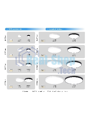Потолочный светодиодный светильник Ambrella light FV5519 WH белый LED 26W 3000K D220*58 (Без ПДУ)
